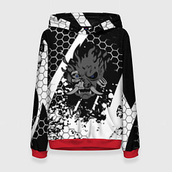 Толстовка-худи женская Samurai соты краски, цвет: 3D-красный