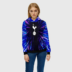 Толстовка-худи женская Tottenham neon energy, цвет: 3D-черный — фото 2