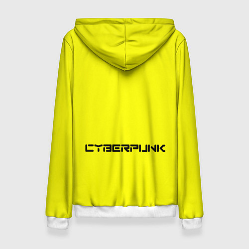 Женская толстовка Yellow bananas skull - cyberpunk / 3D-Белый – фото 2