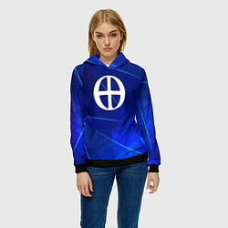 Толстовка-худи женская Blue Exorcist blue poly, цвет: 3D-черный — фото 2