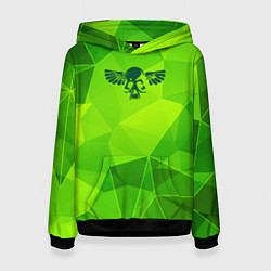 Толстовка-худи женская Nazareth green poly, цвет: 3D-черный