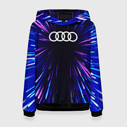 Толстовка-худи женская Audi neon energy, цвет: 3D-черный