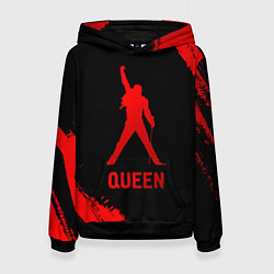 Толстовка-худи женская Queen - red gradient, цвет: 3D-черный