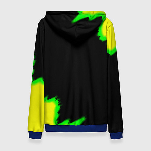 Женская толстовка Doom огненное лого краски / 3D-Синий – фото 2