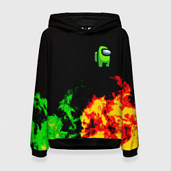 Женская толстовка Амонг ас огненная текстура