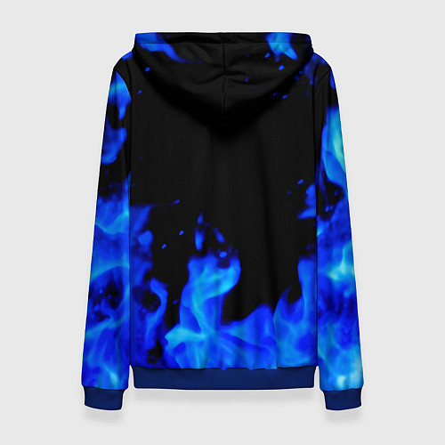Женская толстовка Киберпанк голубой огонь / 3D-Синий – фото 2