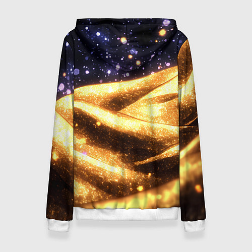 Женская толстовка Золотая текстура и синее небо / 3D-Белый – фото 2