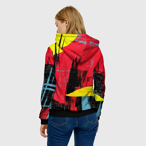 Женская толстовка Бэтмен красками / 3D-Черный – фото 4