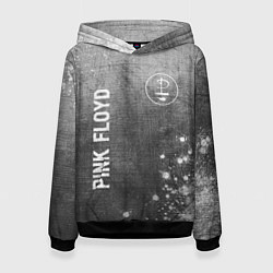 Толстовка-худи женская Pink Floyd - grey gradient вертикально, цвет: 3D-черный