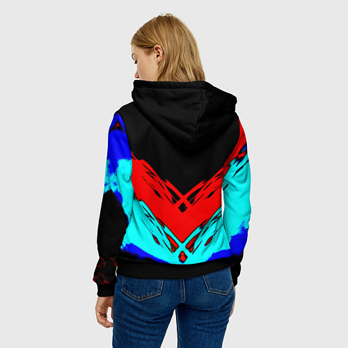 Женская толстовка NBA краски геометрия / 3D-Черный – фото 4