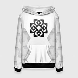 Толстовка-худи женская Breaking Benjamin white poly, цвет: 3D-черный