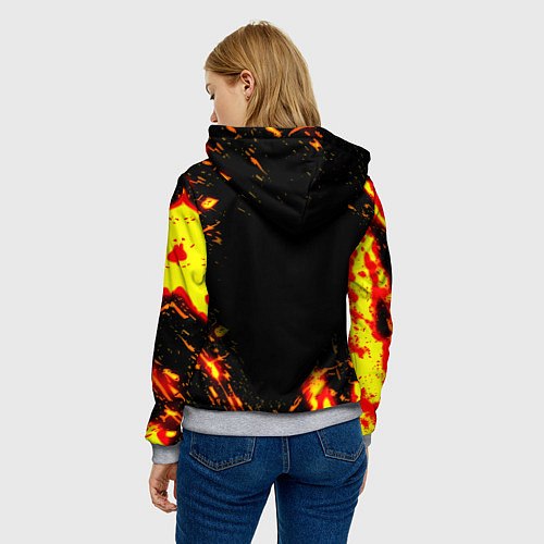 Женская толстовка BMW огненные краски / 3D-Меланж – фото 4