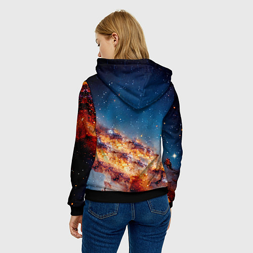 Женская толстовка Криштиану Роналду в космосе / 3D-Черный – фото 4