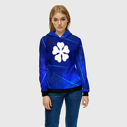 Толстовка-худи женская Black Clover blue poly, цвет: 3D-черный — фото 2