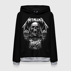 Толстовка-худи женская Thrash metal - Metallica group, цвет: 3D-меланж
