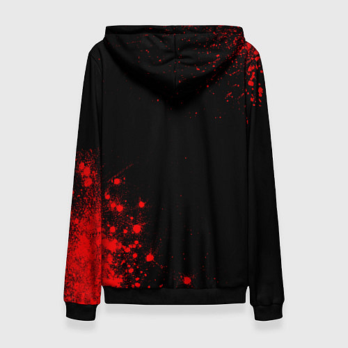 Женская толстовка Bon Jovi - red gradient вертикально / 3D-Черный – фото 2