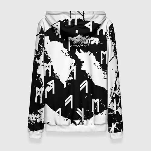 Женская толстовка Doom символы краски / 3D-Белый – фото 2