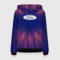 Толстовка-худи женская Ford red energy, цвет: 3D-черный