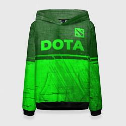 Толстовка-худи женская Dota - green gradient посередине, цвет: 3D-черный