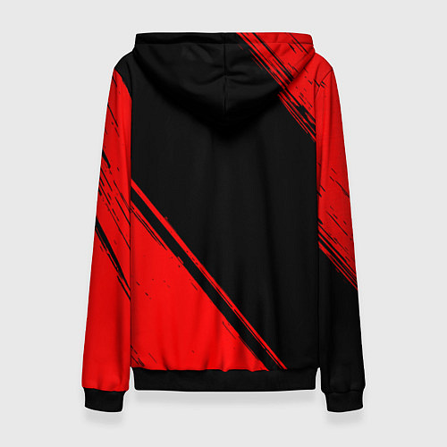 Женская толстовка Assassins Creed - red gradient вертикально / 3D-Черный – фото 2