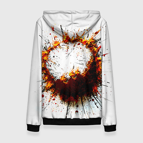 Женская толстовка Футбольный мяч на белом / 3D-Черный – фото 2