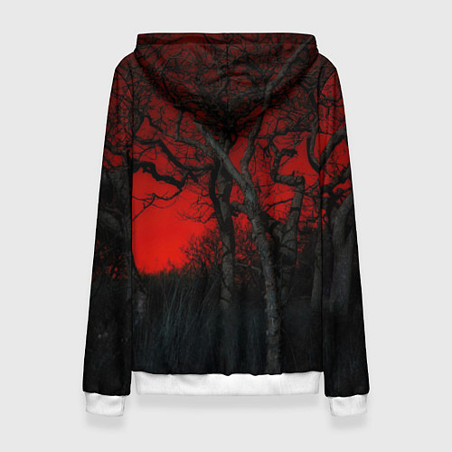 Женская толстовка Сектор газа красный лес / 3D-Белый – фото 2