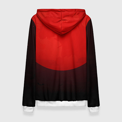 Женская толстовка Юрий Клинских красная луна / 3D-Белый – фото 2