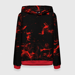 Толстовка-худи женская Color red black, цвет: 3D-красный