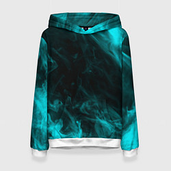 Толстовка-худи женская Neon smoke, цвет: 3D-белый