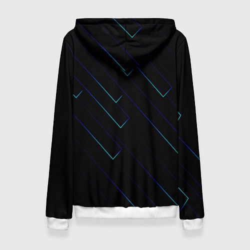 Женская толстовка Color blue black / 3D-Белый – фото 2