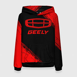 Толстовка-худи женская Geely - red gradient, цвет: 3D-черный