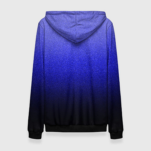 Женская толстовка Градиент индиго из синего в чёрный / 3D-Черный – фото 2