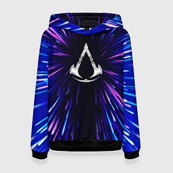Толстовка-худи женская Assassins Creed neon energy, цвет: 3D-черный