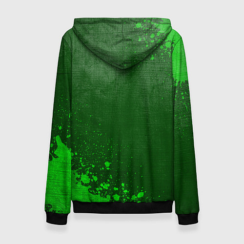 Женская толстовка Akira - green gradient вертикально / 3D-Черный – фото 2