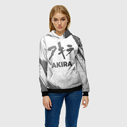 Толстовка-худи женская Akira - white gradient, цвет: 3D-черный — фото 2