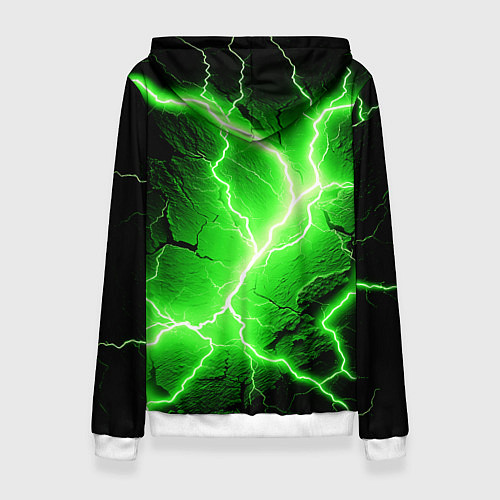 Женская толстовка Color green black / 3D-Белый – фото 2