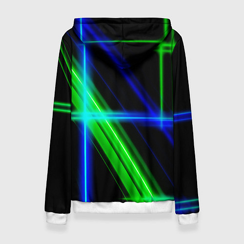 Женская толстовка Color blue black green / 3D-Белый – фото 2