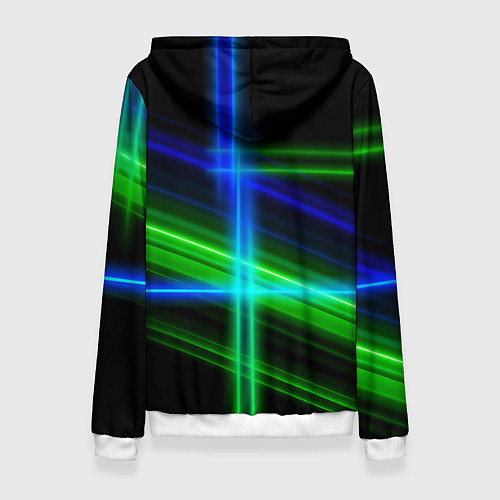 Женская толстовка Color blue black green / 3D-Белый – фото 2