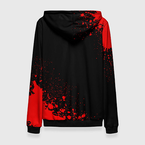 Женская толстовка Demon Slayer - red gradient вертикально / 3D-Черный – фото 2