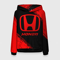 Толстовка-худи женская Honda - red gradient, цвет: 3D-черный