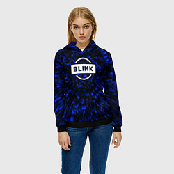Толстовка-худи женская Blackpink blue energy, цвет: 3D-черный — фото 2
