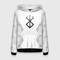 Толстовка-худи женская Berserk white poly, цвет: 3D-черный