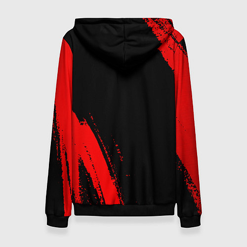 Женская толстовка Galatasaray - red gradient вертикально / 3D-Черный – фото 2