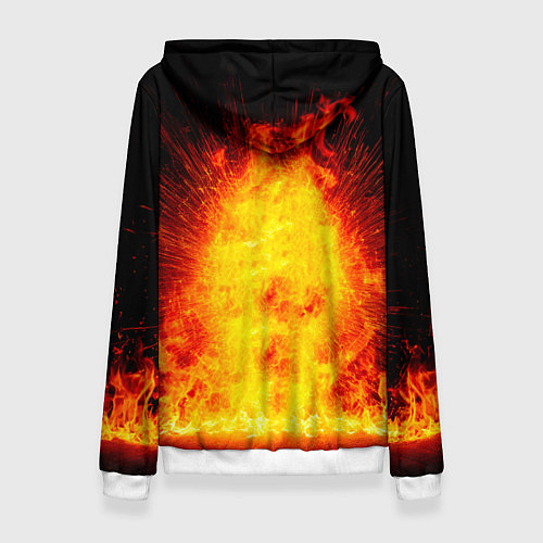 Женская толстовка Волейболист в огне / 3D-Белый – фото 2