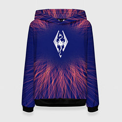 Толстовка-худи женская Skyrim red energy, цвет: 3D-черный
