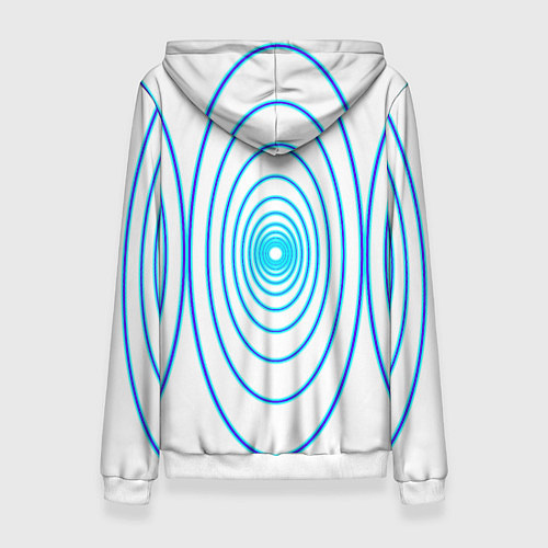 Женская толстовка Овалы с свечением / 3D-Белый – фото 2