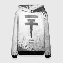Толстовка-худи женская Tokio Hotel - white gradient, цвет: 3D-черный