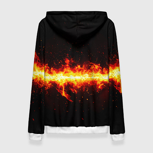 Женская толстовка Теннисная ракетка в огне / 3D-Белый – фото 2