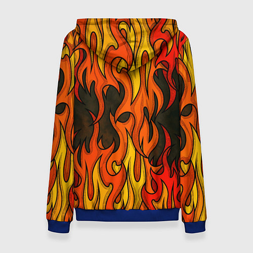 Женская толстовка Языки пламени арт / 3D-Синий – фото 2