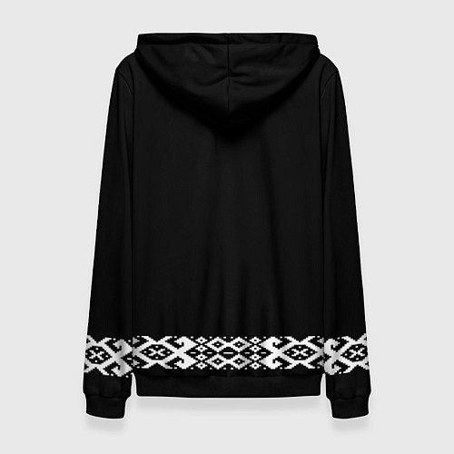 Женская толстовка Славянский орнамент и узор на черном - вышиванка р / 3D-Черный – фото 2